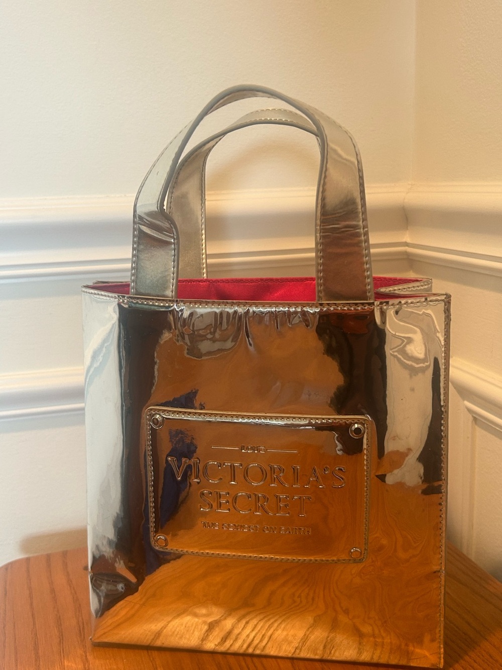 Victoria's Secret Metallic Silver Tote